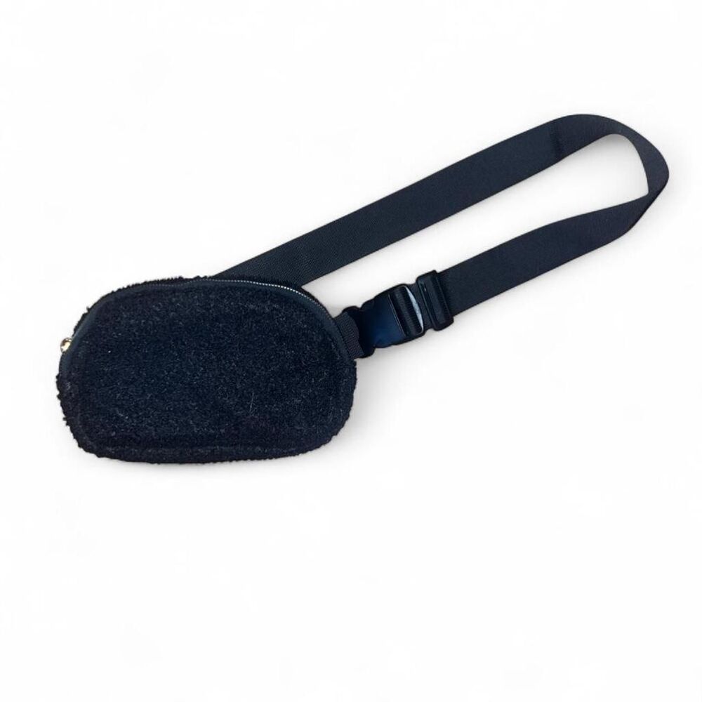 Woman's Black Sherpa belt bag